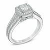 Thumbnail Image 2 of Vera Wang Love Collection 3/4 CT. T.W. Princess-Cut Diamond Vintage-Style Engagement Ring in 14K White Gold