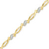 Thumbnail Image 1 of 1/6 CT. T.W. Diamond Station Bracelet in 10K Gold