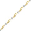 Thumbnail Image 1 of 1/6 CT. T.W. Diamond Cluster Station Bracelet in 10K Gold