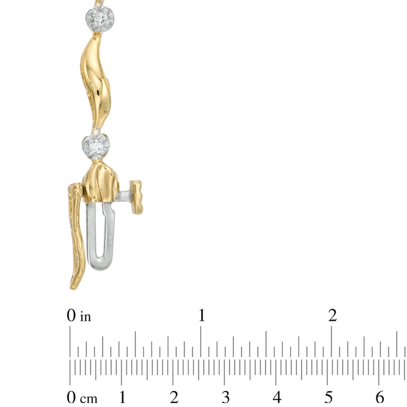 Main Image 2 of 1/6 CT. T.W. Diamond Cluster Station Bracelet in 10K Gold