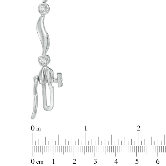1/6 CT. T.w. Diamond Cluster Station Bracelet in 10K White Gold