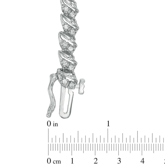 1/2 CT. T.w. Diamond Wrap Link Bracelet in 10K White Gold