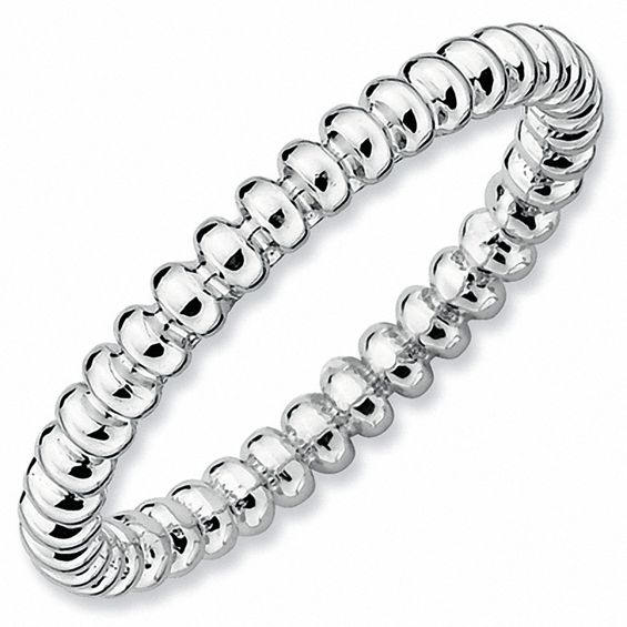 Stackable Expressionsâ¢ 2.0mm Beaded Ring Sterling Silver