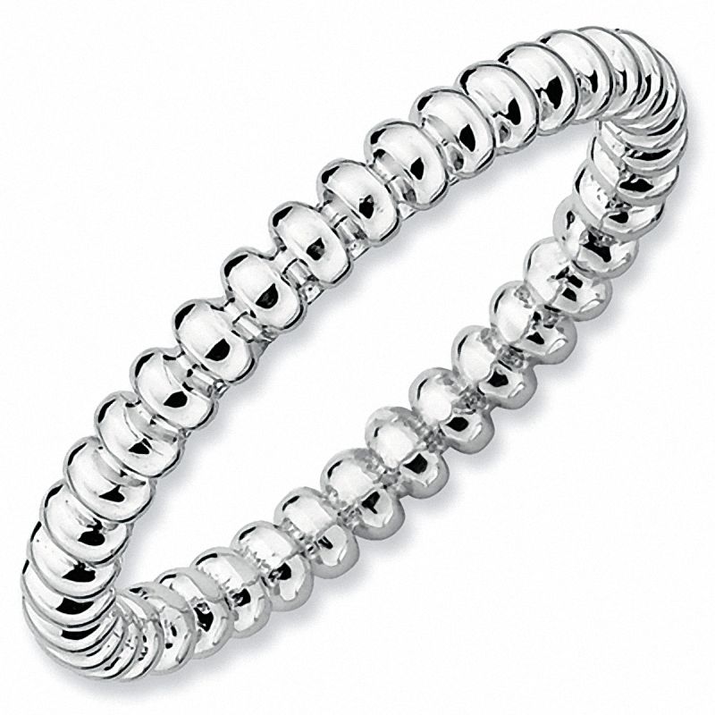 Main Image 1 of Stackable Expressions™ 2.0mm Beaded Ring in Sterling Silver