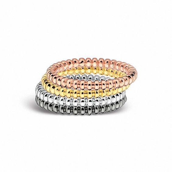 Stackable Expressionsâ¢ 2.0mm Beaded Ring in Sterling Silver