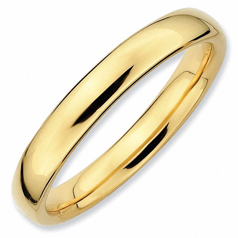 Stackable Expressions™ 3.0mm Rounded Polished Ring in Sterling Silver and 18K Gold Plate