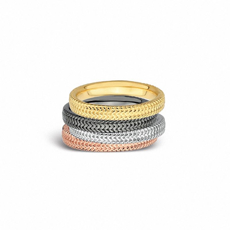 Stackable Expressions™ 3.0mm Cable Ring in Sterling Silver and 18K Gold Plate