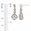 Thumbnail Image 3 of 7.0mm Cushion-Cut Lab-Created White Sapphire Pendant and Earrings Set in Sterling Silver