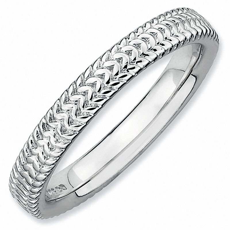 Main Image 1 of Stackable Expressions™ 3.0mm Cable Ring in Sterling Silver