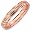 Thumbnail Image 1 of Stackable Expressions™ 3mm Cable Ring in Sterling Silver and 18K Rose Gold Plate