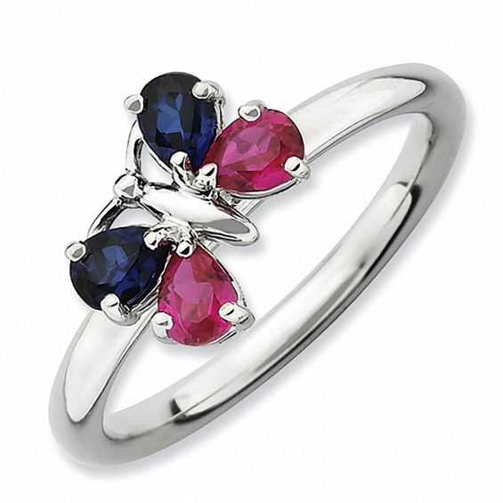 Zales Blue Sapphire Butterfly Ring Zales Blue Sapphire Butterfly Ring