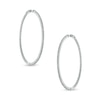 Thumbnail Image 0 of 1 CT. T.W. Diamond Inside-Out Hoop Earrings in Sterling Silver