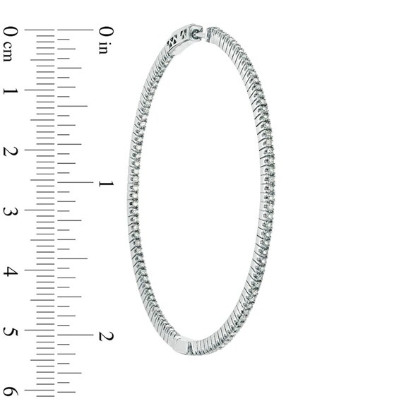 1 CT. T.w. Diamond Inside-Out Hoop Earrings in Sterling Silver