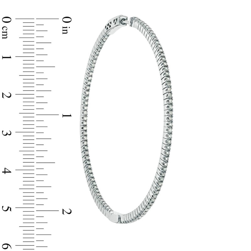 1 CT. T.W. Diamond Inside-Out Hoop Earrings in Sterling Silver