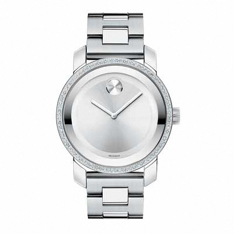 Ladies' Movado Bold® Diamond Accent Watch with Silver-Tone Dial (3600149)
