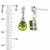 Thumbnail Image 3 of Pear-Shaped Peridot and Lab-Created White Sapphire Pendant and Earrings Set in Sterling Silver