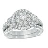 Thumbnail Image 1 of 1-7/8 CT. T.W. Diamond Cluster Frame Bridal Set in 14K White Gold