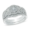 Thumbnail Image 1 of 1 CT. T.W. Multi-Diamond Twisting Bridal Set in 14K White Gold