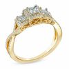 Thumbnail Image 2 of 3/4 CT. T.W. Princess-Cut Diamond Past Present Future® Engagement Ring in 14K Gold