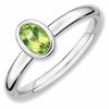 Thumbnail Image 0 of Stackable Expressions™ Oval Peridot Ring in Sterling Silver