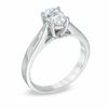 Thumbnail Image 2 of Celebration Ideal 1 CT. Oval Certified Diamond Solitaire Engagement Ring in 14K White Gold (J/I1)