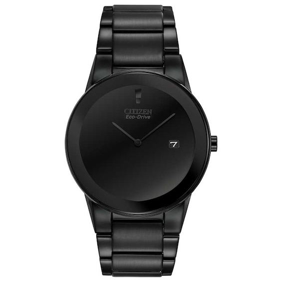 Men's Citizen Eco-Drive® Axiom Black IP Watch with Black Dial (Model: Au1065-58E)