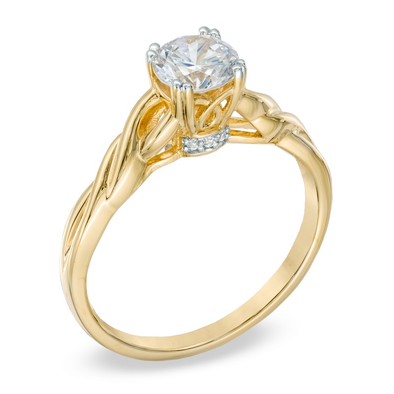 Main Image 2 of 3/4 CT. T.W. Diamond Twist Engagement Ring in 14K Gold
