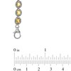 Thumbnail Image 2 of Oval Lab-Created Yellow Sapphire and 1/15 CT. T.W. Diamond Bracelet in Sterling Silver - 7.5"