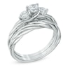 Thumbnail Image 2 of 3/4 CT. T.W. Diamond Past Present Future® Bridal Set in 14K White Gold