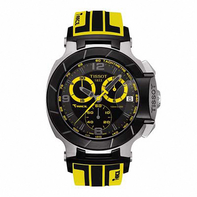 Main Image 1 of Men's Tissot T-Race Chronograph Strap Watch with Black Dial (Model: T048.417.27.057.11)