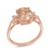 Thumbnail Image 2 of Oval Morganite and Diamond Accent Ring in 10K Rose Gold