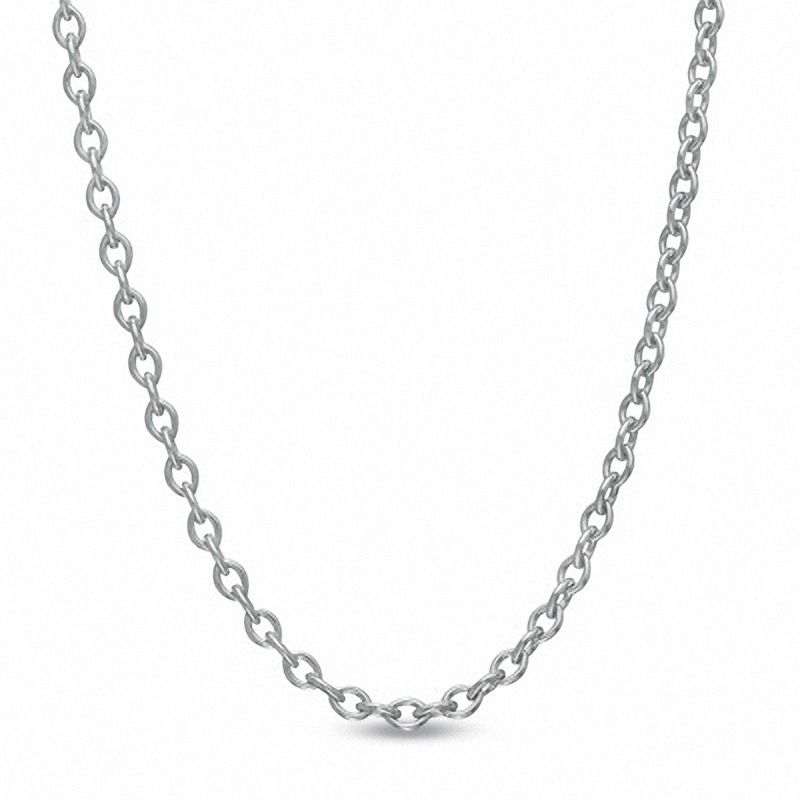 Main Image 1 of 1.5mm Cable Chain Necklace in 14K White Gold - 20"