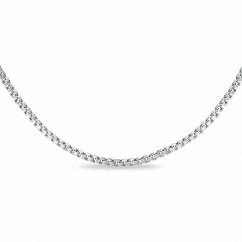 Main Image 1 of 1.0mm Box Chain Necklace in 14K White Gold - 20"