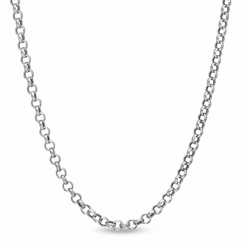 Main Image 1 of 1.9mm Rolo Chain Necklace in 14K White Gold - 18"