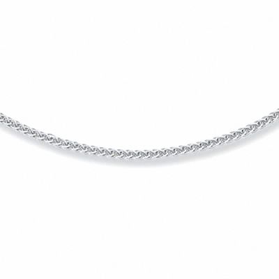 1 2mm Wheat Chain Necklace In 14k White Gold 18 Zales