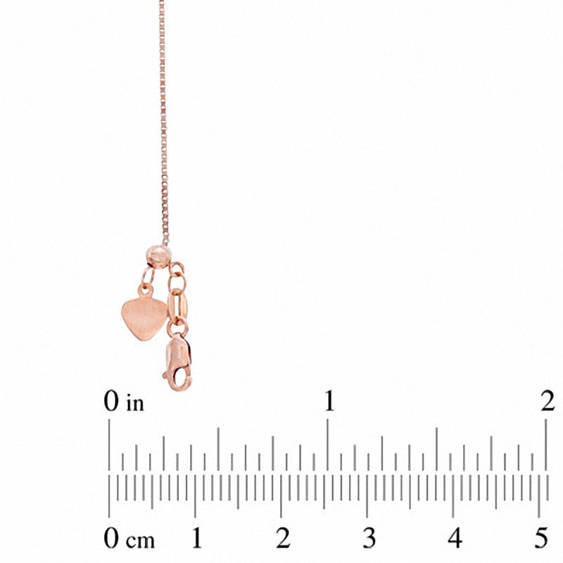 Main Image 2 of 0.6mm Box Chain Necklace in 14K Rose Gold - 16"