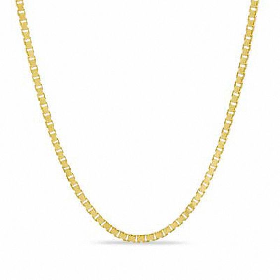 1.0mm Box Chain Necklace in 14K Gold - 22"