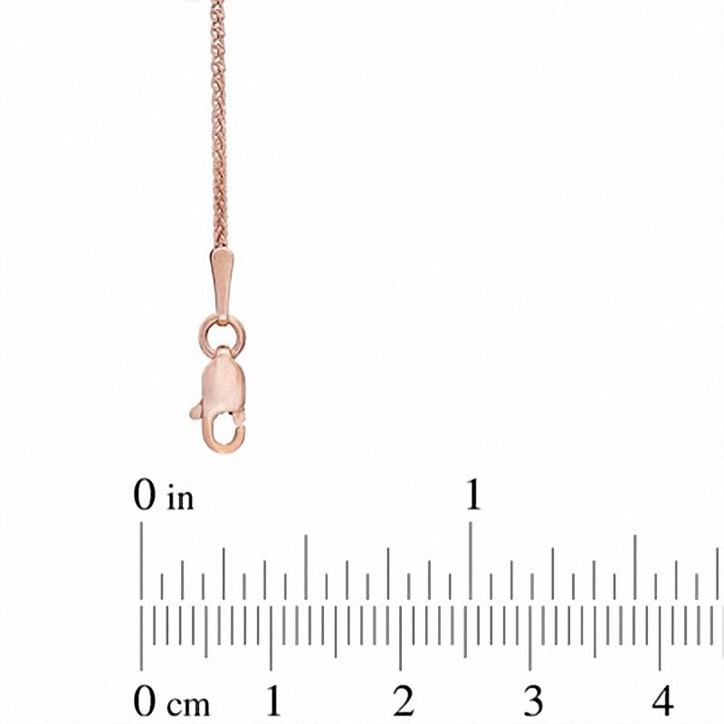 Main Image 2 of 1.1mm Wheat Chain Necklace in 14K Rose Gold - 18&quot;