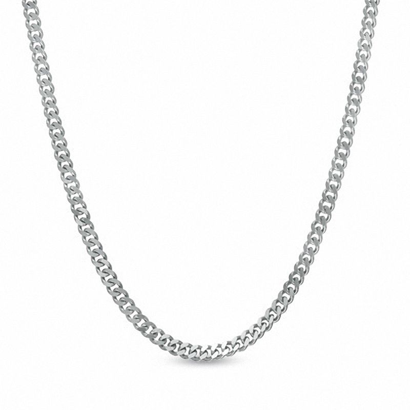 Main Image 1 of 2.0mm Gourmette Chain Necklace in 14K White Gold - 24"