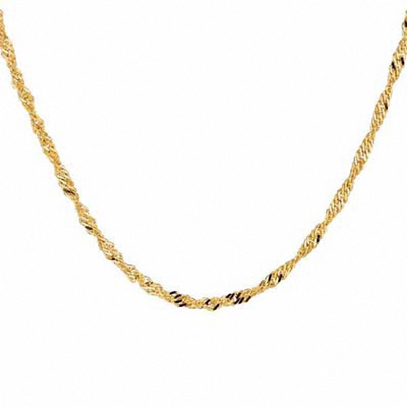 Main Image 1 of 1.5mm Singapore Chain Necklace in 14K Gold - 20"