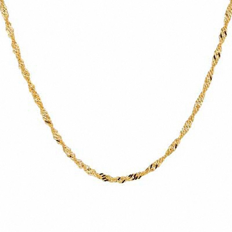 1.7mm Singapore Chain Necklace in 14K Gold - 20"