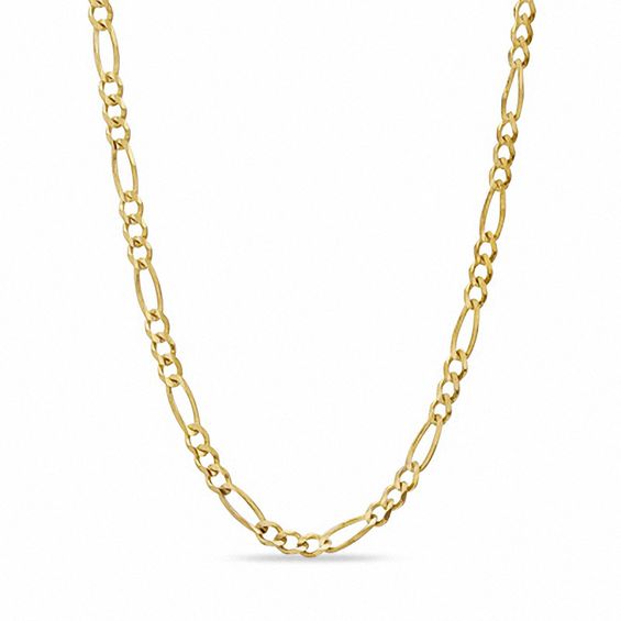 Men's 3.1mm Figaro Chain Necklace in 14K Gold - 20"