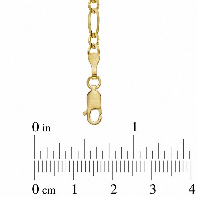 Main Image 3 of Men's 3.1mm Figaro Chain Necklace in 14K Gold - 20"
