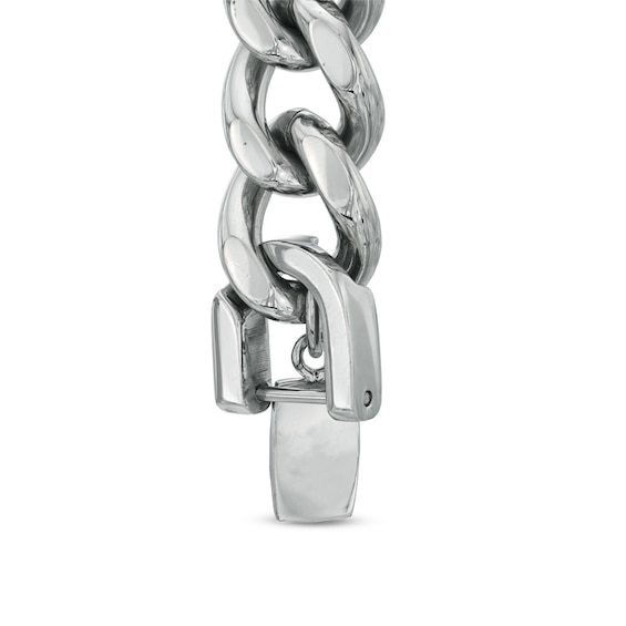 8.0mm Flat Curb Necklace and Bracelet Set in Stainless Steel - 24"