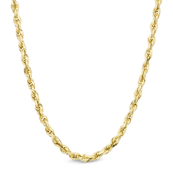 2.5mm Rope Chain Necklace in 14K Gold - 22"