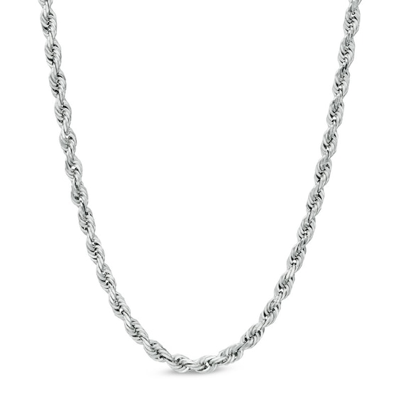 2.5mm Rope Chain Necklace in 14K White Gold - 20"