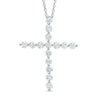 Thumbnail Image 0 of 1 CT. T.W. Diamond Cross Pendant in 10K White Gold