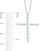 Thumbnail Image 1 of 1 CT. T.W. Diamond Cross Pendant in 10K White Gold