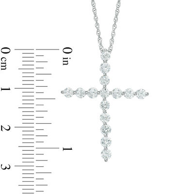 Zales White Gold Cross Necklace Store 