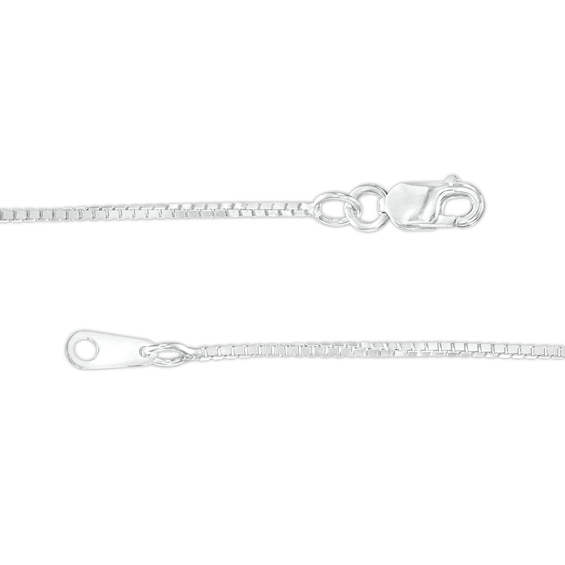 1.0mm Box Chain Necklace in 10K White Gold - 20"